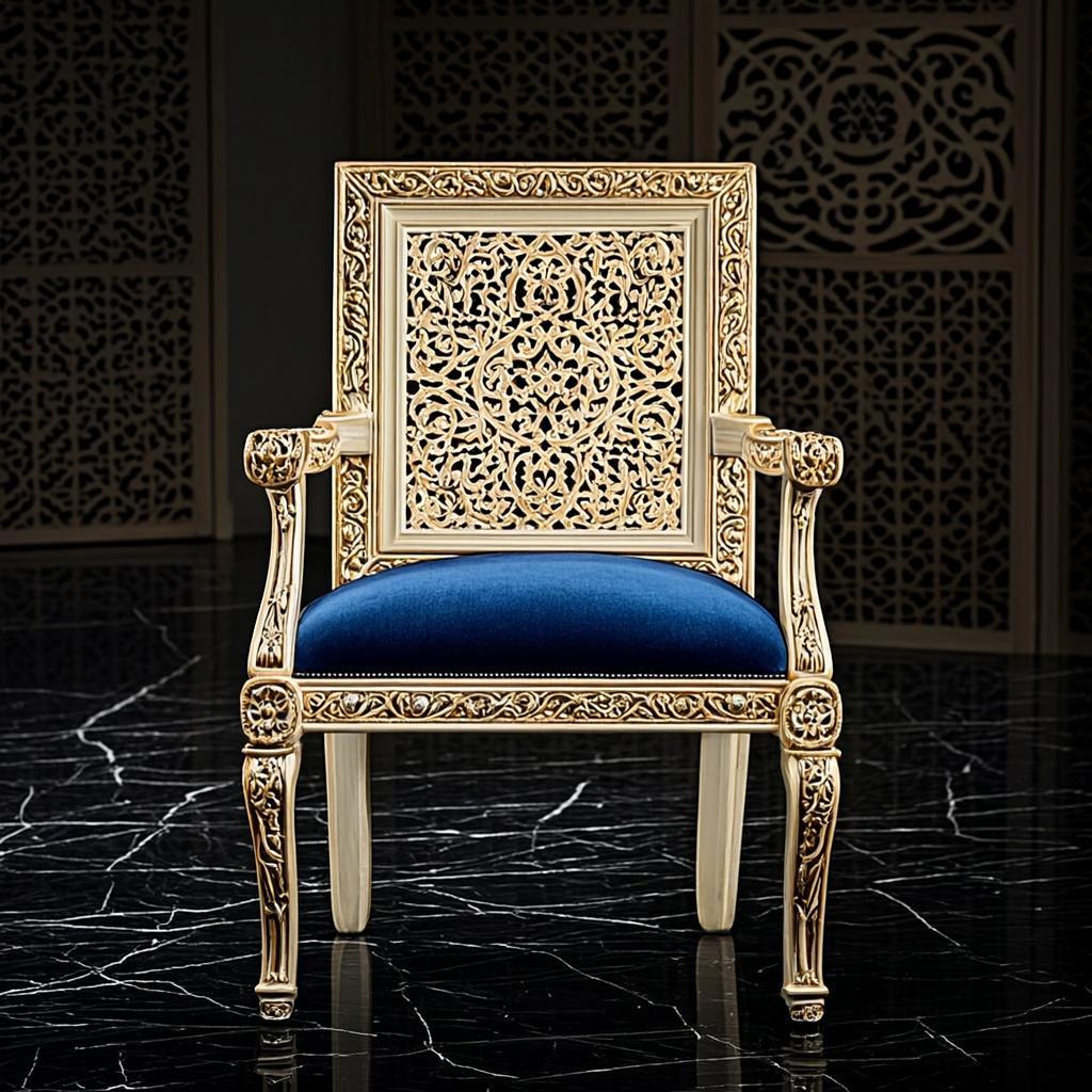 Fauteuil Nacre Arabesques