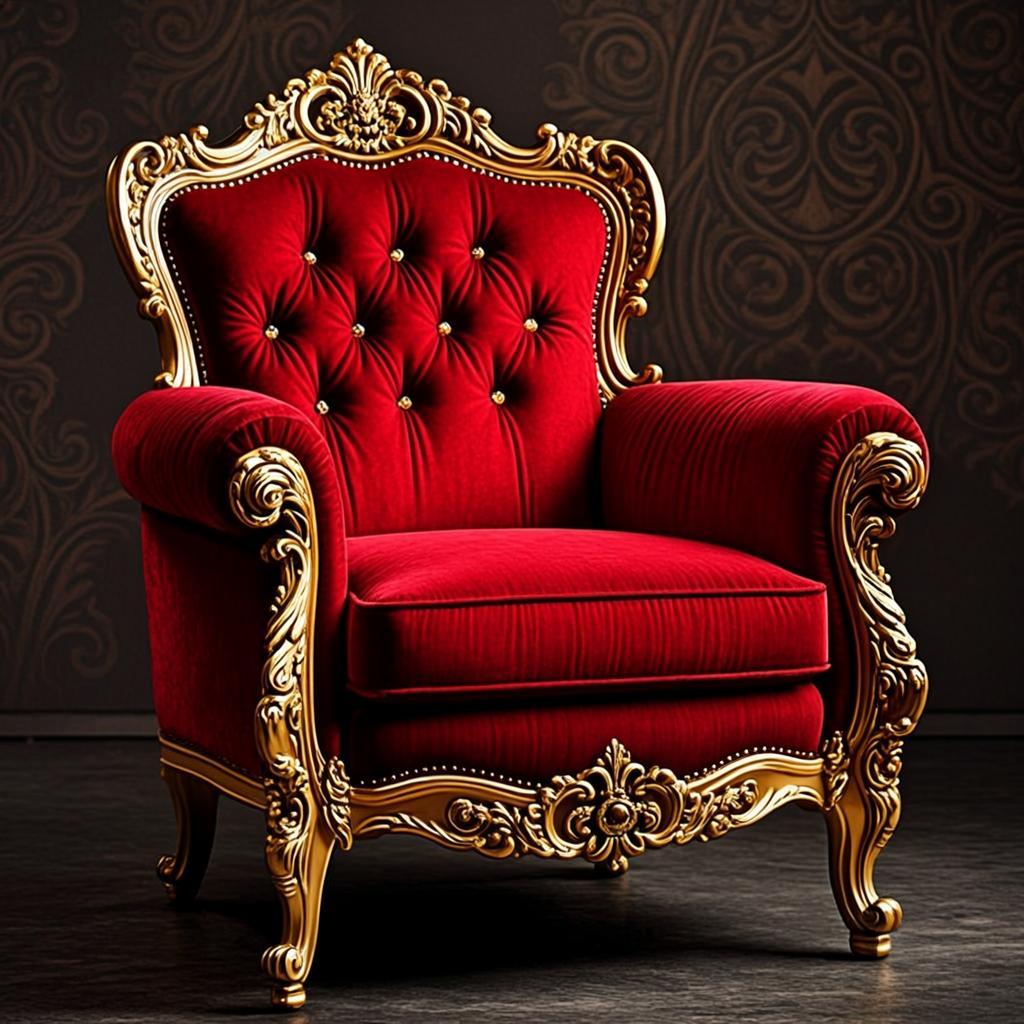 Fauteuil Reception Bois Or